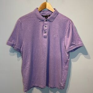 Michael Kors 100% Cotton Purple Polo Shirt
